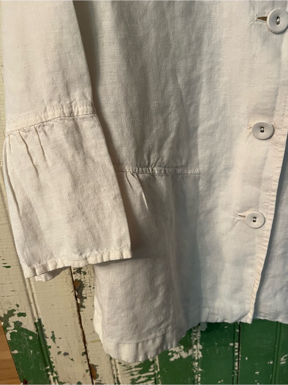 Linen J Jill Jacket Cute Button-Front - Picture 3 of 8